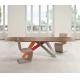 Solid Wood Top Commercial Dining Table Rectangular Shaped Environmentally Friendly