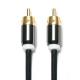 RCA 3.5MM Digital Audio Cable 2/1 Knit Rope Plated Golden Port For Soundbar Car Audio