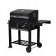 Folding Black Large Charcoal Grill Deluxe BBQ Smoker for Picnic Camping Patio Backyard Cooking