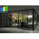 Interior Soundproof Office Aluminum Glass Partition Wall With Shutter