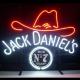 JACK DANIEL'S NO.7 Old Cowboy Hat  Real Glass Neon Lighted Sign Display Beer Bar Light for Gift Bedroom