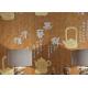 Chinese Style Asian Inspired Wallpaper , Wet Embossed Dining Room Wallpaper