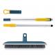 2 In 1 Floor Scrubber Brush With Telescopic Handle Push broom brush with squeegee