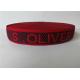 3.5 Cm Jacquard Elastic Webbing Red On Black Woven Polyester fiber Material