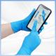 Blue Strong Resilient Disposable Nitrile Gloves For Demanding Applications