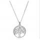 OEM Sterling Silver Tree Of Life Necklace Pendant With AAAA Cubic Zirconia