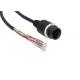 IP67 waterproof RJ45 cable assemblies black built in LED indicator, with1.25mm pitch