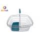 Cosmetics Shop Wire Metal Grocery Shopping Basket With Plastic Tray