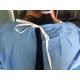 Long Sleeve Medical Isolation Gowns / Blue Isolation Gowns Sterile Or Non Sterile