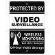 Aluminum Reflective Video And Audio Security CCTV Surveillance Signage OEM