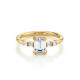 Pure Gold Wedding Natural Diamond Ring Wedding Solid 14k / 18k Gold
