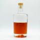 High Flint Glass Material 700ml 750ml Rum Vodka Whiskey Tequila Glass Bottle with Cork
