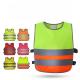 Adjustable PVC Kids Reflective Vest Green Safety Vest For Hiking