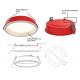 Type-ic  DIM10+DIMTR   4  fire-rated recessed down light with anti-glare baffle, 120V-277V , Wet location