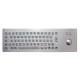 IP65 Industrial Wireless Multimedia Keyboard , Stainless Steel Trackball In Keyboard