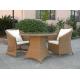 Outdoor Rattan Furniture Sofa Chair Set For Garden / Patio Brown