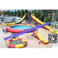 Summer Pool Inflatable Water Games With Slide ,  Adventure Inflatable Water Sports