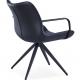 Home Furniture Black Painted 60cm Ergonomic Arm Chair