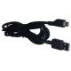 Black USB2.0 Charge and sync Cable to Micro 5 Pin Connector Cable