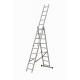 3 Sections Aluminum Extension Ladder 3x9 Aluminum Straight Ladder