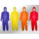 PP PE Coating Breathable Disposable Coverall Suit Non Woven For Fiber Eexposure