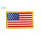 Iron On Backing Embroidered American Flag Patch US Military Style With Merrow