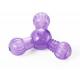 9.5cm Purple TPR Plastic Cat Toys , Attractive Triangle Non Toxic Plastic Dog Toys