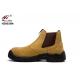 Action Suede Leather PU Sole Safety Shoes Heat Resistant With Steel Toe Cap