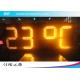 Yellow Outdoor Led Clock Display Timer Digital Clock With Temperature Display