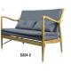 America style wooden frame home upholstered 2 seater leisure sofa furniture