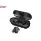 Black Binaural Mobile Phone Bluetooth Earpiece , Wireless Bluetooth Headset HD Stereo