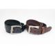 Surface Braided Mens Casual Leather Belt 3.8cm Width With Brush Gunmetal Light Buckle