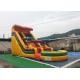 Fun Pvc Tarpaulin Home Wet Yard Inflatable Water Slide Yellow Color