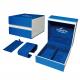 Sapphire Blue Plastic Luxury Watch Packaging Box Jewelry Box For Necklaces And