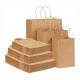 Assorted Size Reusable Brown Kraft Paper Bag with Handle for Small Business, Shopping Bags and Party Favor Bags