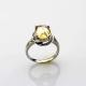 Fashion Jewelry 925 Silver 8mmx10mm Oval Citrine Cubic Zircon Ring (R131)