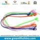 Promotional colorful plastic zipper lanyard leash w/mobile phone loop strap