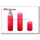 Red Plastic Bottle Capacity 30 Ml ABS Material Custom Cosmetic Bottles