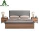 Modern Hotel Bedroom Furniture Wooden Structure Double Storage Bed For Home
