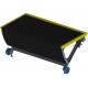 Type 600 Escalator Stainless Steel Step Black Color 3 Sides Yellow Demarcation