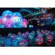 Outdoor Bubble Mirror Balls For Rainbow Inflatable Shape Balloon 3.5m