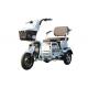 20AH Battery Electric Three Wheel Motorcycle , Cargo Moped White Plastic Body