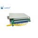 24 port 19inch rack mounted fiber optic patch panel with 2 splice tray