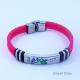 Factory Direct Stainless Steel High Quality Silicone Bracelet Bangle LBI127