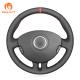 Hand Stitched Artificial Leather Steering Wheel Cover for Renault Clio 3