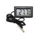 Small Digital Refrigerator Freezer Thermometer ABS Plastic Material With 1 Meter