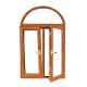 Aluminum Fireproofing Arched Tilt And Turn Windows Swing Open Wood Grain Frame
