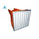 Industrial Orange Pocket Air Filter High Dirty Capacity With EVA Or Silica Rubber Gasket