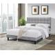 Queen Size Upholstered Bed Frame Dark Grey With Adjustable Headboard Height