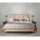 Fabric Upholster padad Headboard Queen Bed Leisure Bedroom Furniture in American design Apartment Bedroom interior fit
